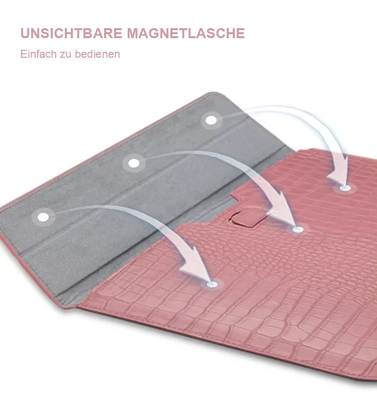Detailansicht der versteckten Magnete in der Klappe